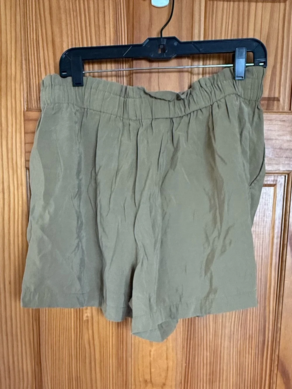 Madewell Olive Green Paper Bag, Pull On Shorts, Size Large